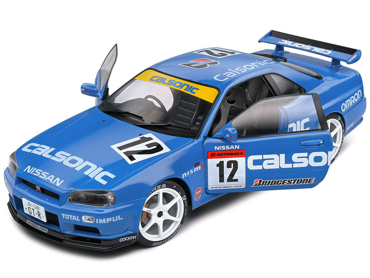 2000 Nissan Skyline GT-R (R34) Streetfighter RHD (Right Hand Drive) #12 Blue "Calsonic Tribute" "Competition" Series 1/18 Diecast Model Car by Solido-1