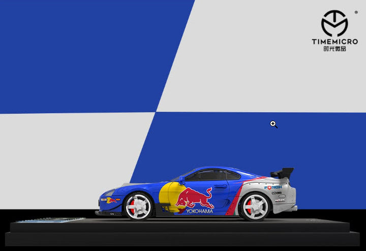 Toyota Supra A80 Red Bull Racing 1:64 Scale Diecast Model by Time Micro TM644421