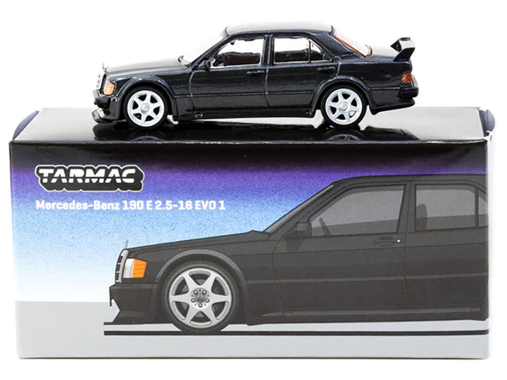 Mercedes-Benz 190 E 2.5-16 EVO 1 Blue-Black Metallic "Global64" Series 1/64 Diecast Model by Tarmac Works-1
