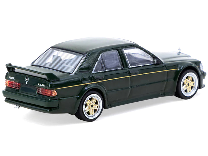 Mercedes-Benz 190 E 2.5-16 EVO 1 "Toyo Tires" Dark Green "Global64" Series 1/64 Diecast Model by Tarmac Works-0