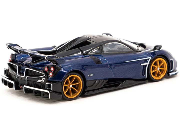 Pagani Imola Argentina Blue Metallic with Black Top "Global64" Series 1/64 Diecast Model by Tarmac Works-1
