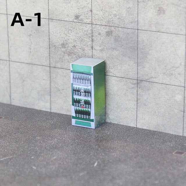 Beverage Vending Machine Cabinets for 1:64 Scale Dioramas