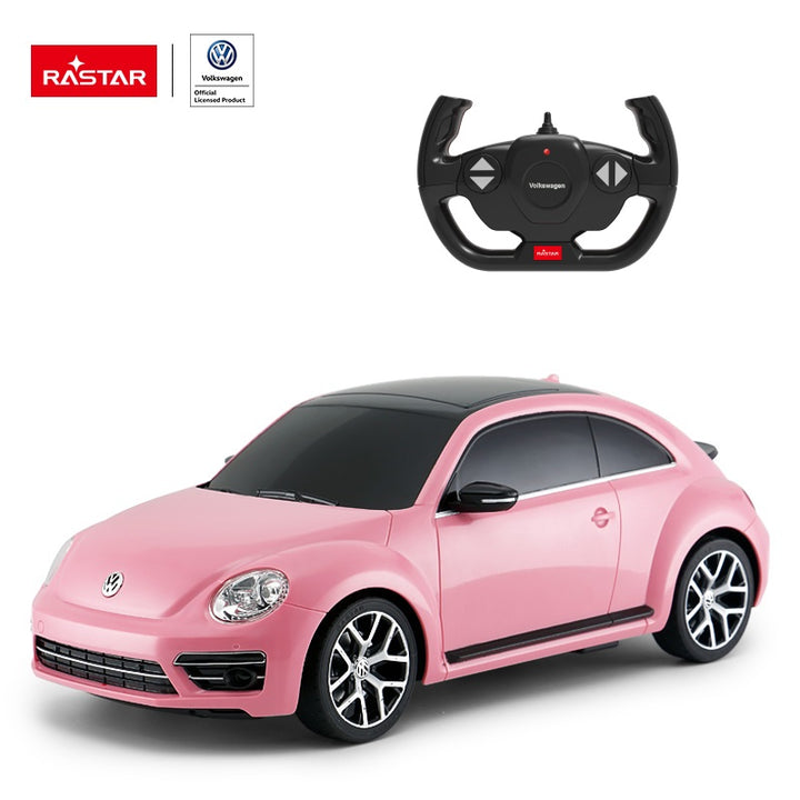 Volkswagen Beetle (Pink) Radio Remote Control 1:14 Scale Licensed Car by Rastar