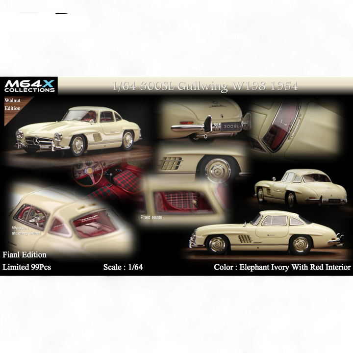 Mercedes-Benz 300SL W198 1954 Final Edition – Elephant Ivory Limited to 99 Pcs by M64X