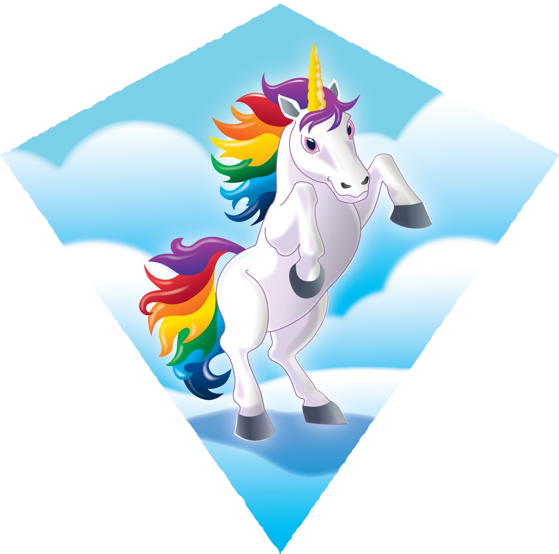 Kite - 18 Inch Nylon Diamond UNICORN