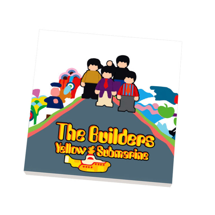 Builders Yellow Submarine Music Album Cover (2x2 Tile) for Lego  - B3 Customs