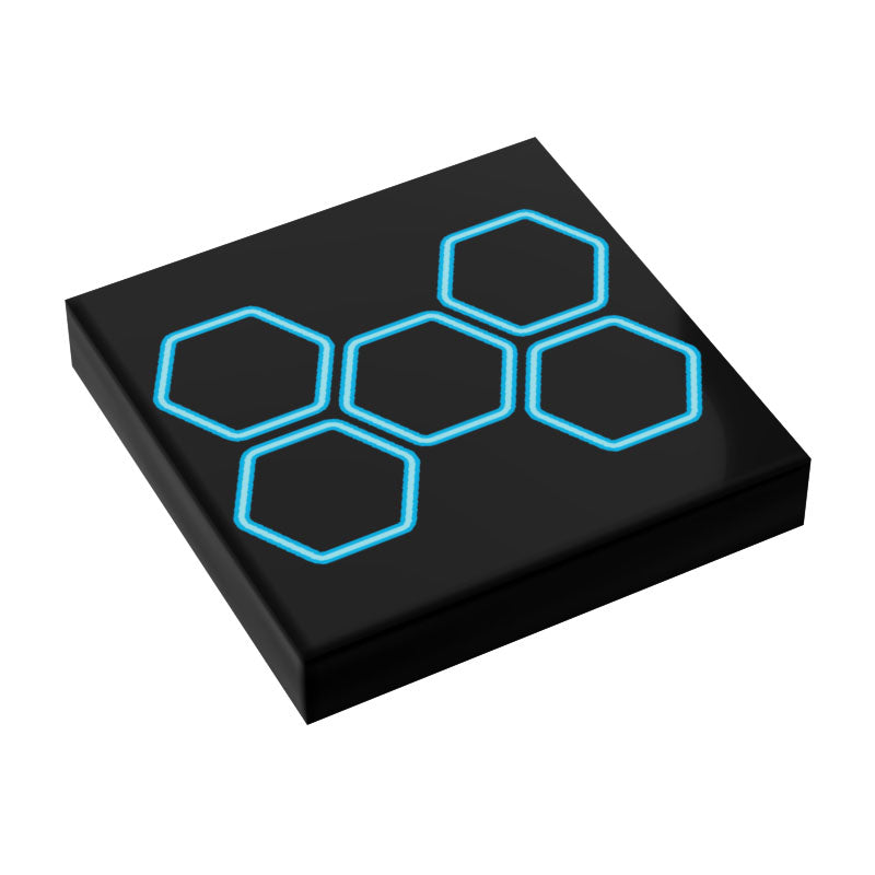 BLOK Lightcyle Honeycomb (Small) Grid Flooring / Wallpaper 2x2 Tile for Lego - B3 Customs