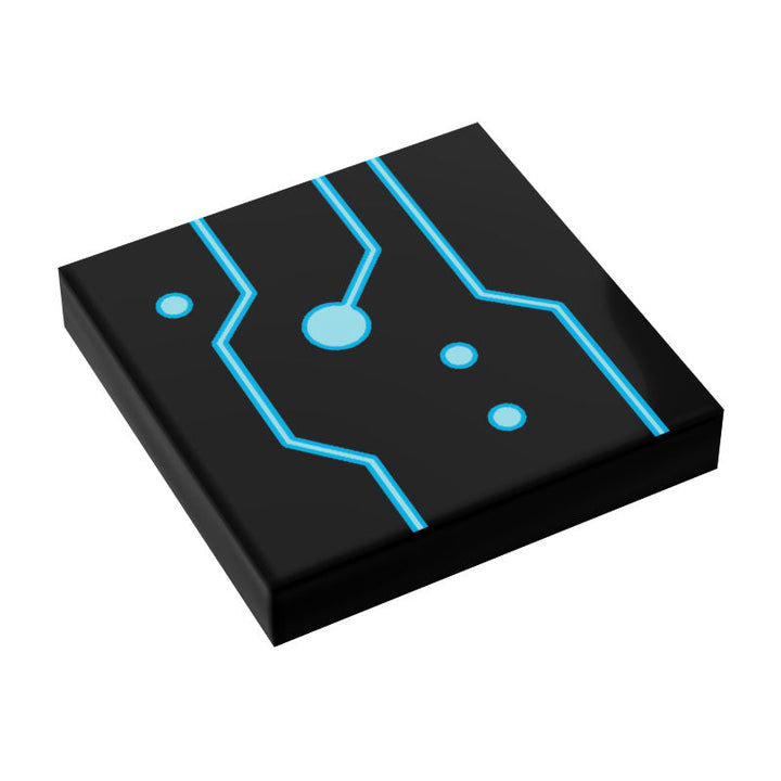 BLOK Lightcyle Tech Grid Flooring / Wallpaper 2x2 Tile for Lego - B3 Customs