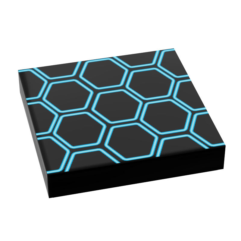 BLOK Lightcyle Honeycomb Grid Flooring / Wallpaper Lego 2x2 Tile - B3 Customs