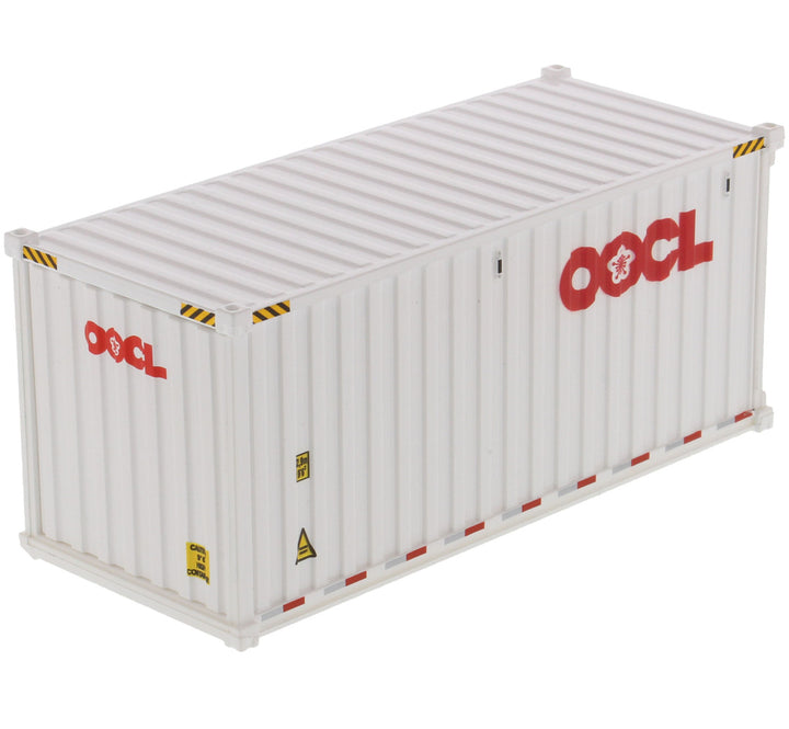 20' Dry Goods Sea Container "OOCL" White "Transport Series" 1/50 Model by Diecast Masters-1
