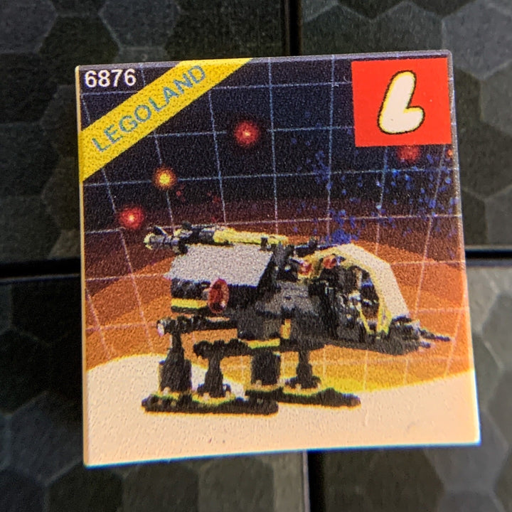 Alientaor Blacktron Set 6876 - Custom Printed 2x2 Tile for Lego