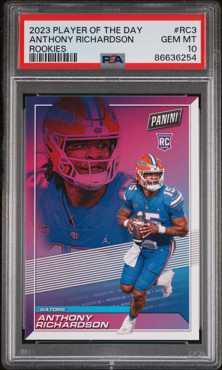 2023 PANINI PLAYER OF THE DAY ROOKIES ANTHONY RICHARDSON ROOKIES #RC3 - PSA 10