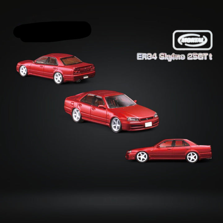 Nissan ER34 SKYLINE 25GT-t Red Ordinary 1:64 by Mortal