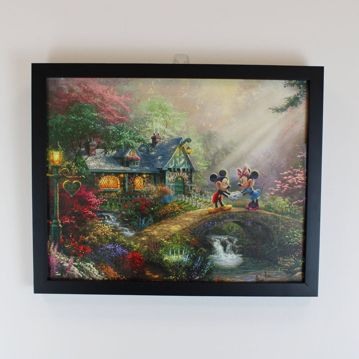 Sweetheart Bridge (Mickey & Minnie Mouse) Disney Thomas Kinkade Framed Art Print