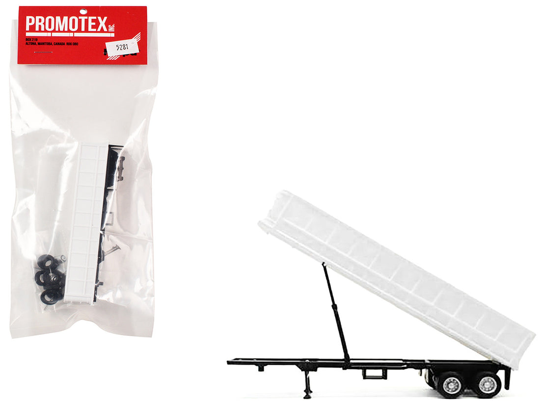 36ft Gravel Trailer White 1/87 (HO) Plastic Model by Promotex-0