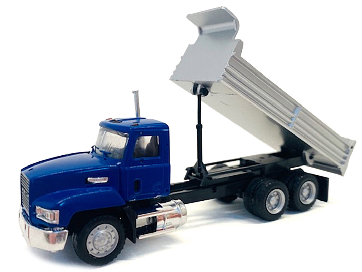 Mack Dump Truck Blue 1/87 (HO) Plastic Model Car by Promotex-0