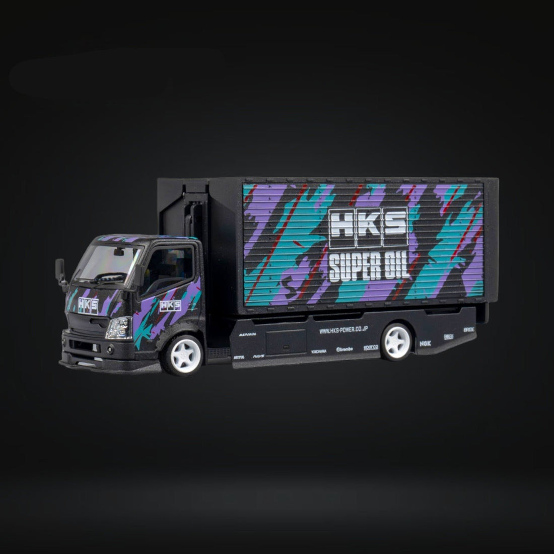 HINO 300 Box Transport Truck in HKS Livery 1:64 by MicroTurbo - 5