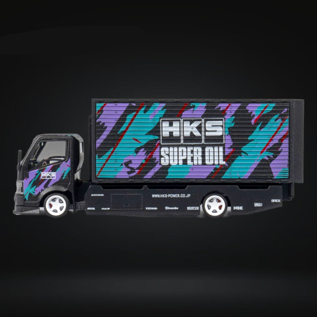 HINO 300 Box Transport Truck in HKS Livery 1:64 by MicroTurbo - 8