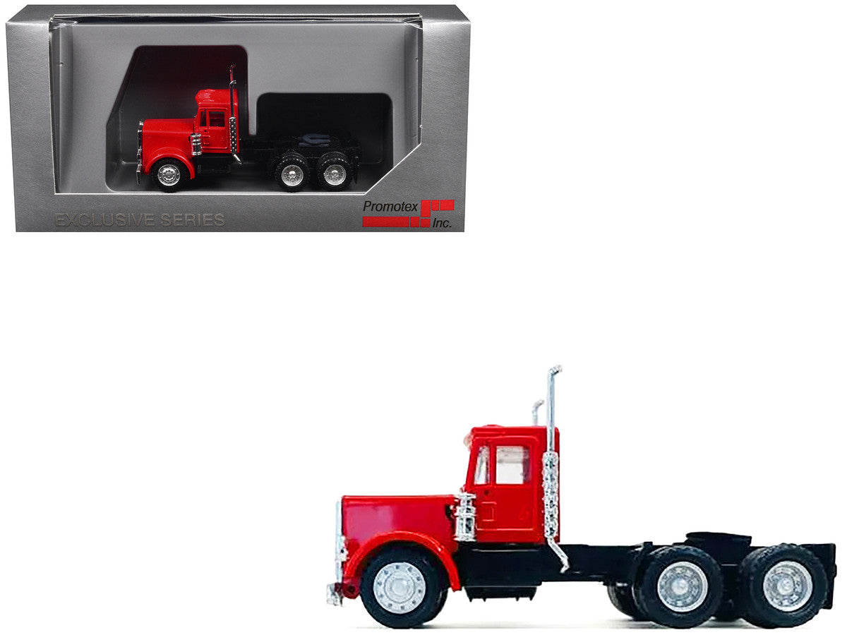 Peterbilt Short Day Cab Red 1/87 (HO) Plastic Model Car by Promotex-2