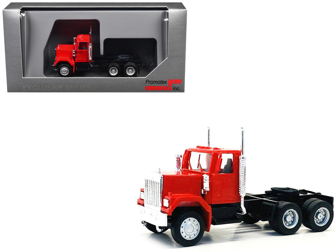 GMC Short Day Cab Red 1/87 (HO) Plastic Model Car by Promotex-2