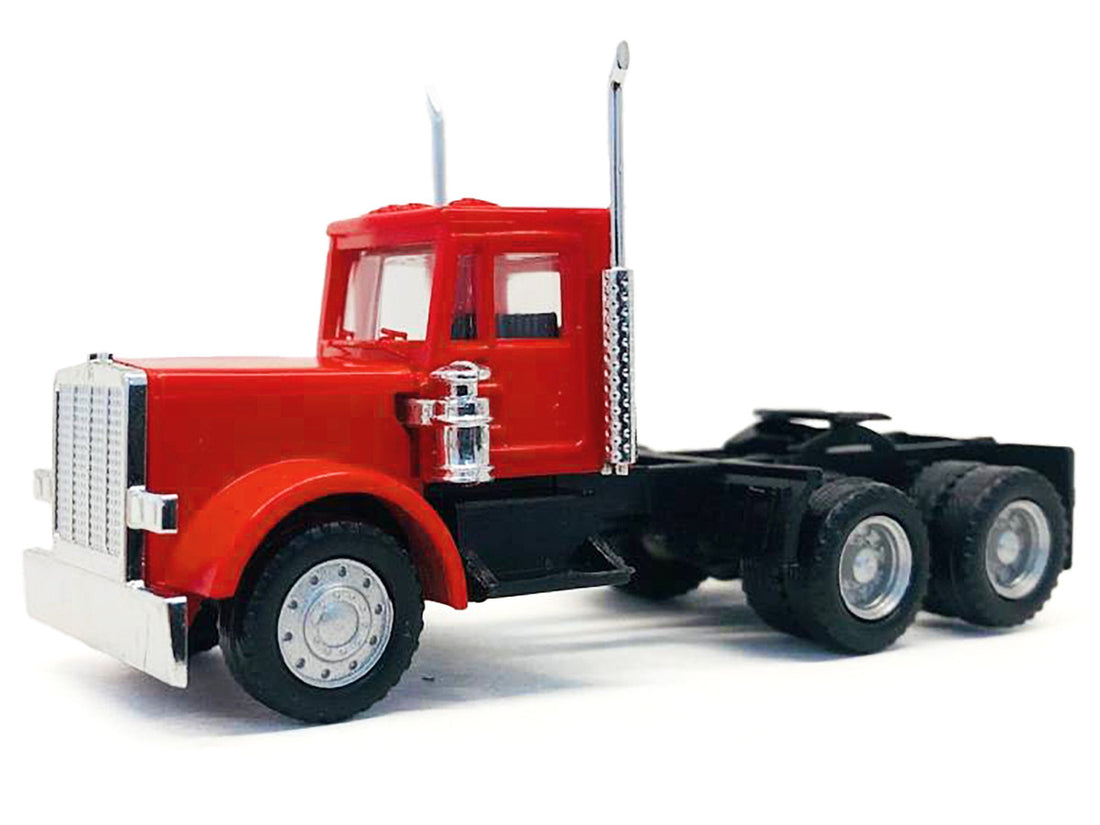 Peterbilt Short Day Cab with Updated Grill Red 1/87 (HO) Plastic Model Car by Promotex-0