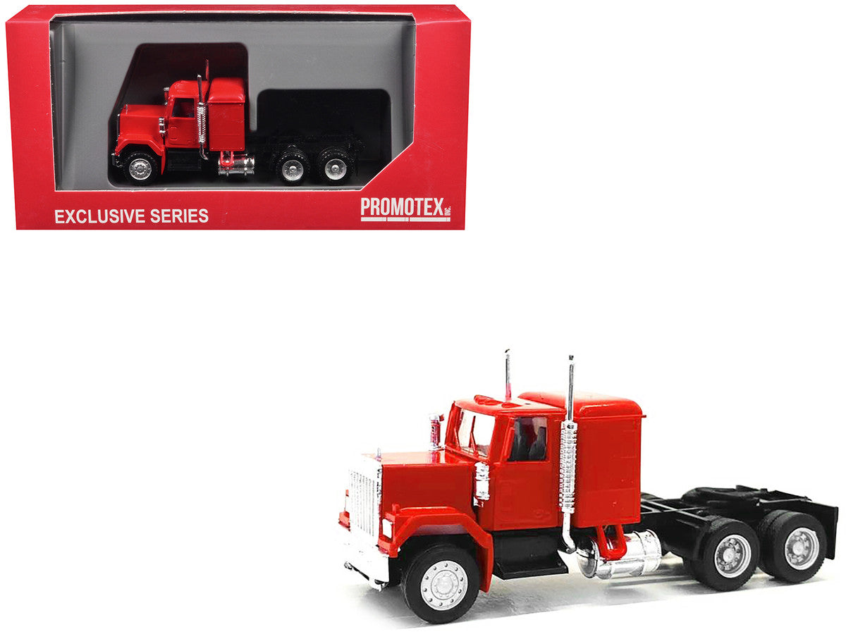 GMC Sleeper Cab Red 1/87 (HO) Plastic Model Car by Promotex-2