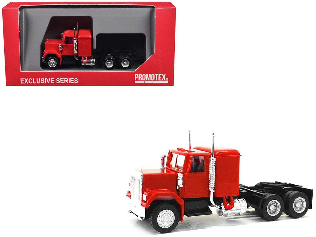 GMC Sleeper Cab Red 1/87 (HO) Plastic Model Car by Promotex-2