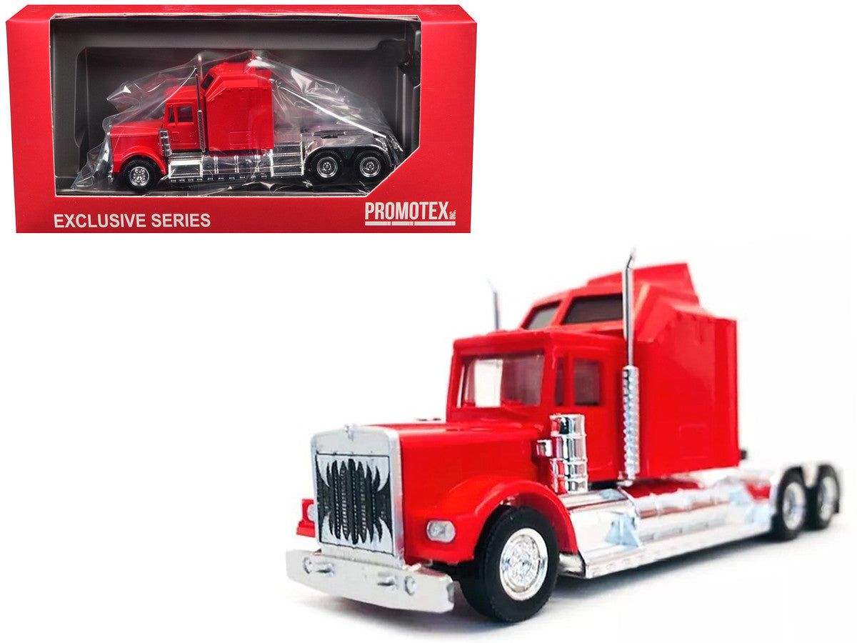 Kenworth W900 with Extra Large Sleeper Red 1/87 (HO) Plastic Model Car by Promotex-2