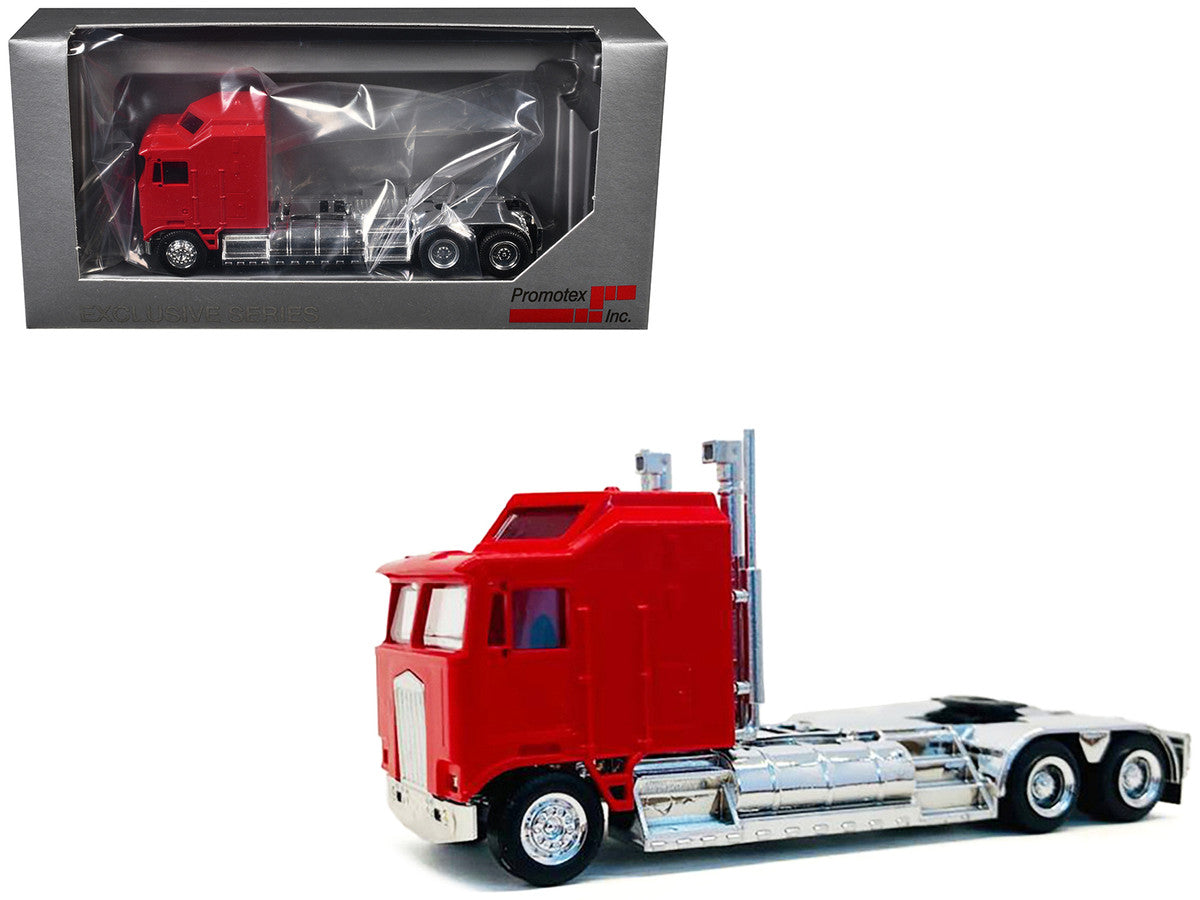 Kenworth K100 with 5-Bar Grill and XXL Chassis Red 1/87 (HO) Plastic Model by Promotex-2