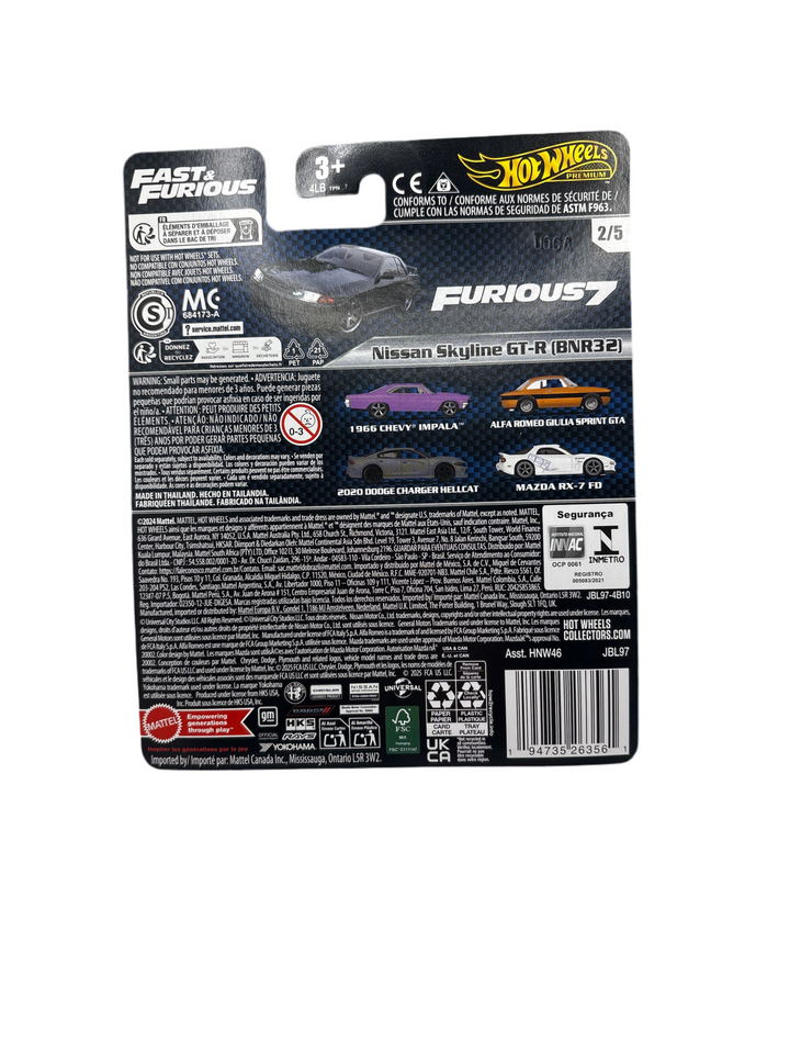 Hot Wheels Nissan Skyline GT-R (BNR32) Diecast Black 2