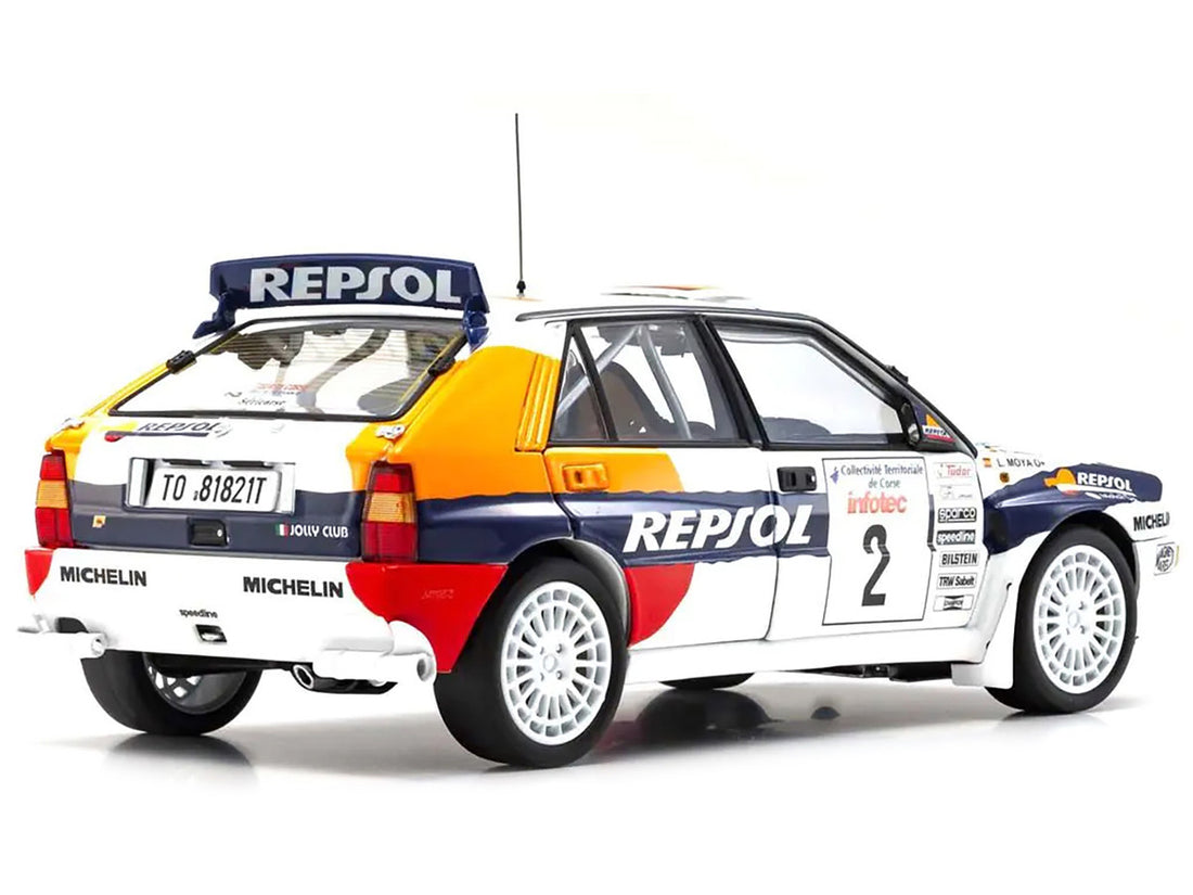 Lancia Delta HF Integrale Evoluzione #2 Carlos Sainz - Luis Moya "Jolly Club" "Tour de Corse - Rallye de France" (1993) 1/18 Diecast Model Car by Kyosho-4