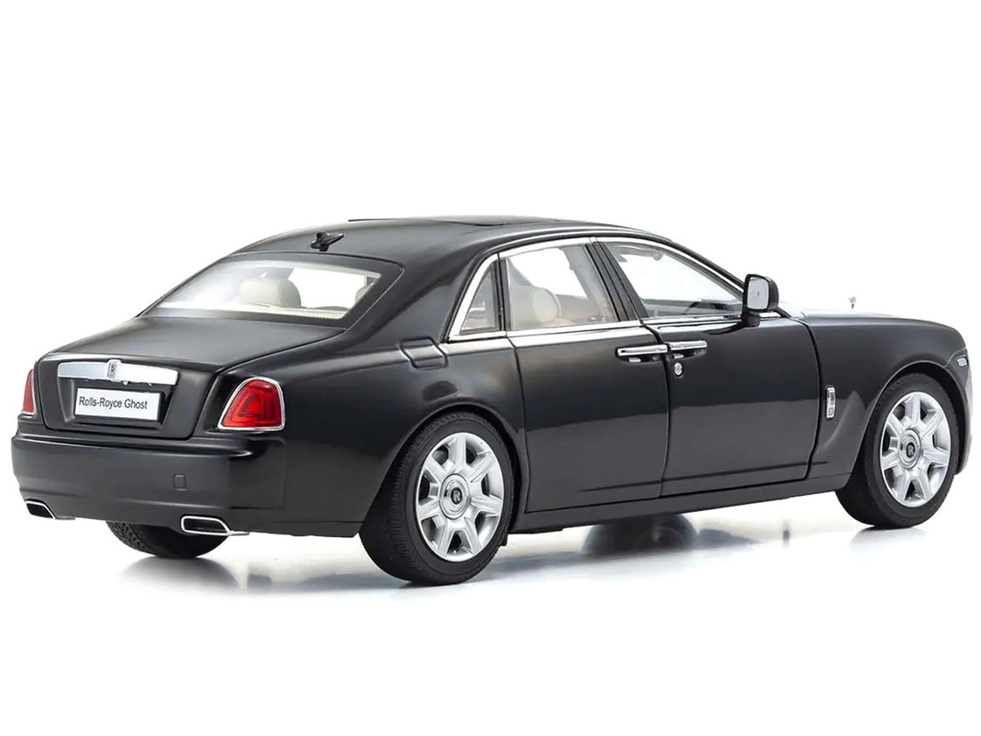 Rolls-Royce Ghost Black with Silver Metallic Hood 1/18 Diecast Model Car by Kyosho-2