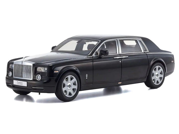 Rolls Royce Phantom EWB (Extended Wheelbase) Diamond Black 1/18 Diecast Model Car by Kyosho-1