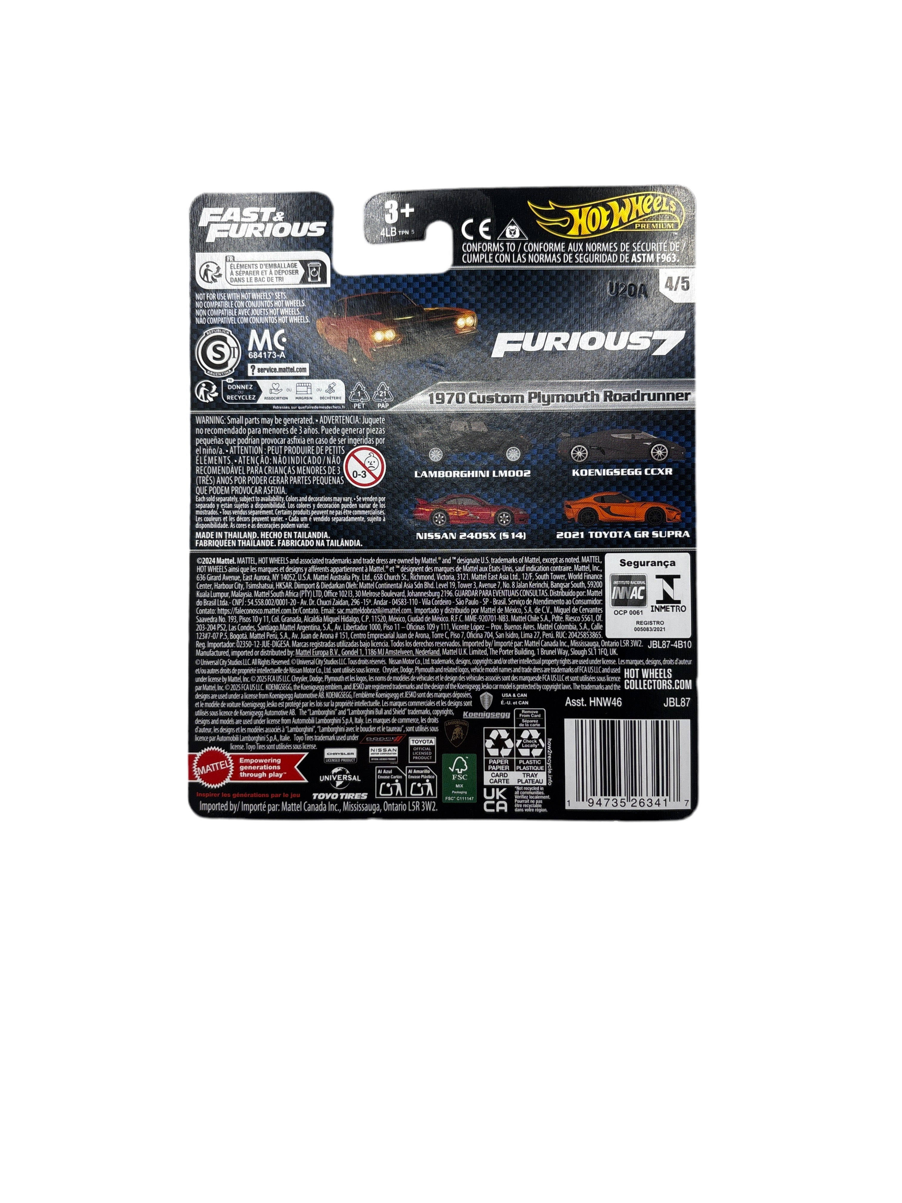 Hot Wheels 1970 Custom Plymouth Roadrunner Diecast Orange 2