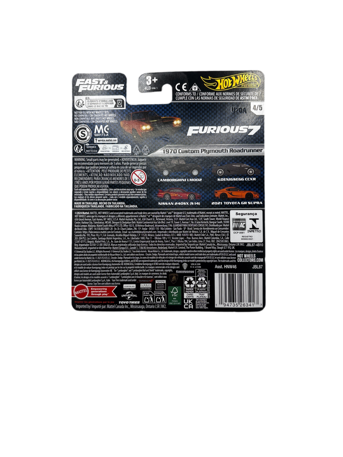 Hot Wheels 1970 Custom Plymouth Roadrunner Diecast Orange 2