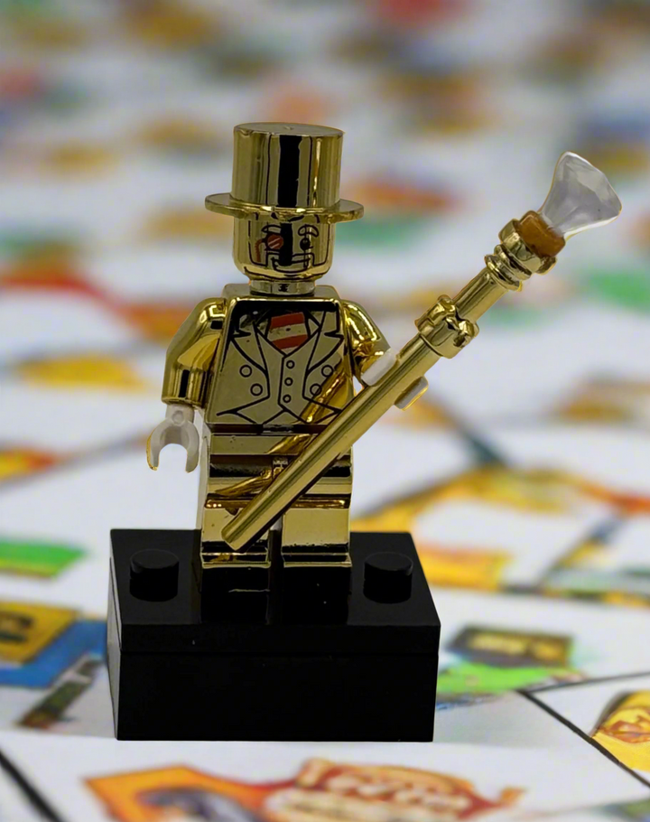 Golden Monopoly Money Man Custom Minifigure