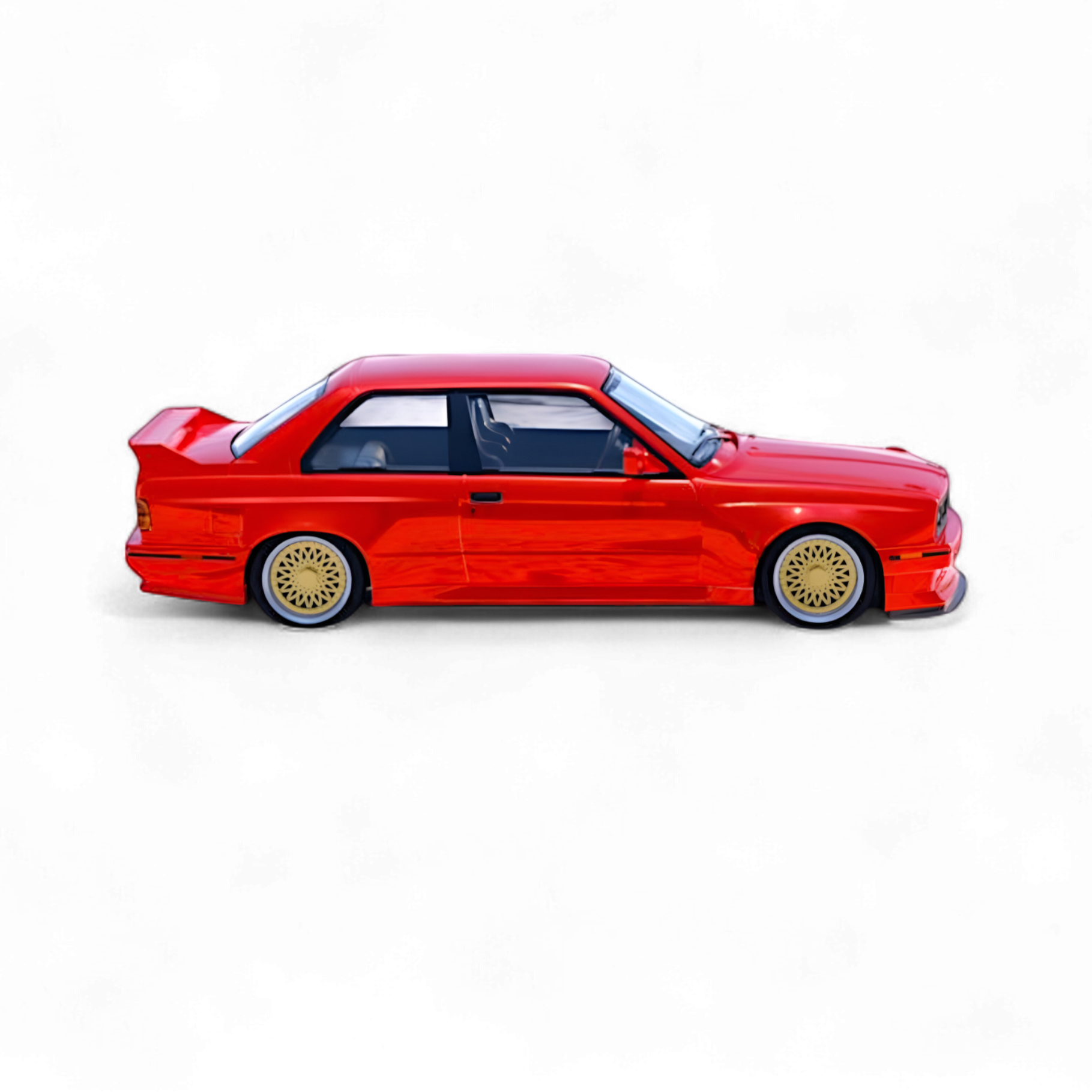 BMW M3 E30 in Red - Gold Wheels 1:64 by DCM 2
