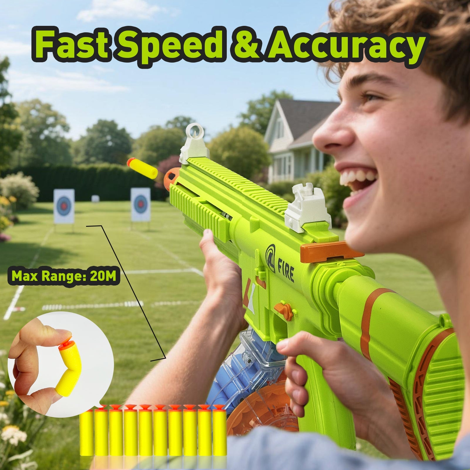 Semi-Automatic Toy Gun with Rechargeable Battery, 22-Round Magazine, and Shell Ejection Feature 4