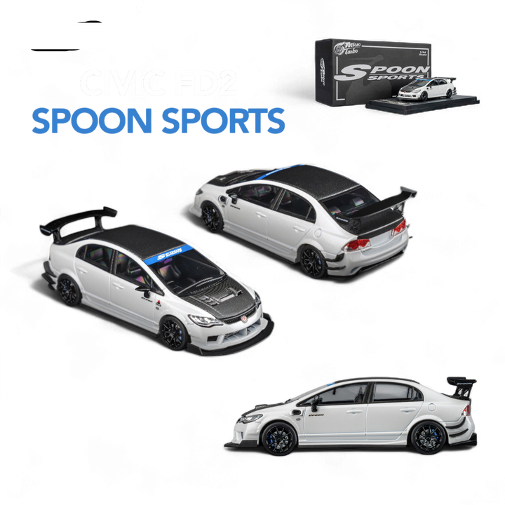Honda Civic Type R FD2 Spoon Sports - Metallic White 1:64 by Microturbo 