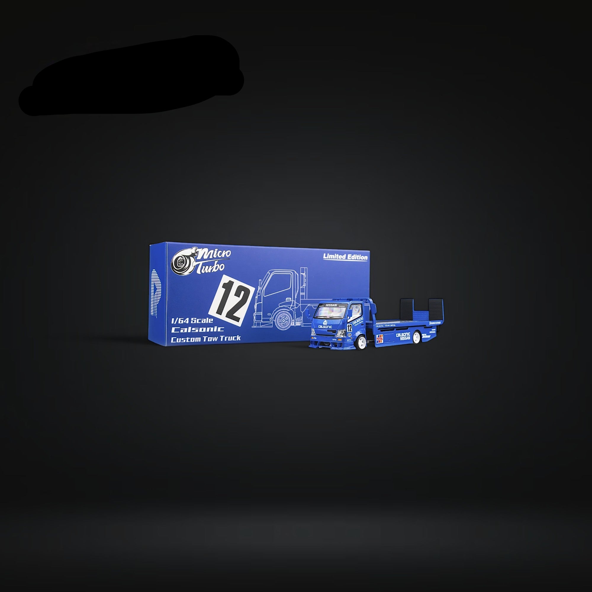 HINO 300 Custom Truck Flatbed  Blue Calsonic Livery 1:64 by MicroTurbo 6