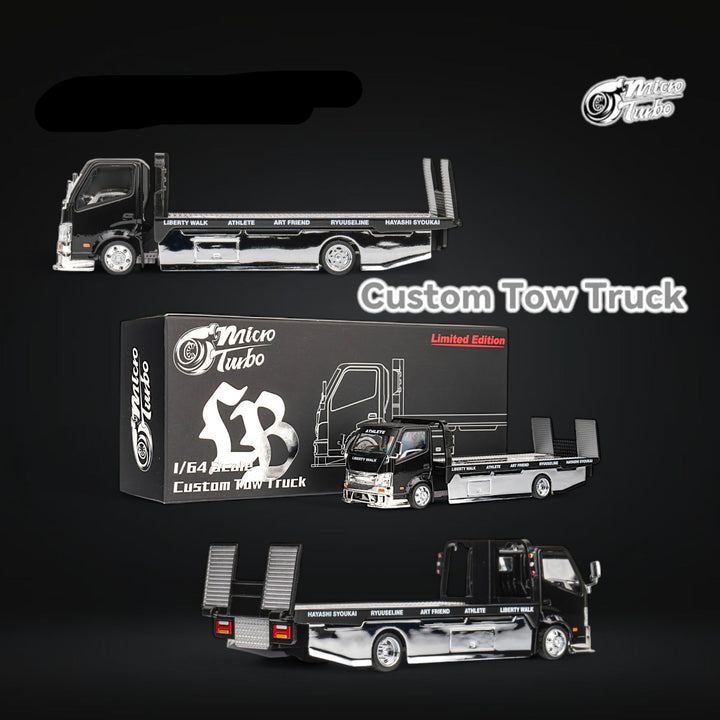 HINO 300 Custom Box Truck AIT Limited Edition Flatbed 1:64 by MicroTurbo 