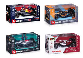 Alfa Romero F1 Team Orlen, McLaren F1 Team , Mercedes AMG F1 Petronas Team, Oracle Red Bull Racing, Sainz / Leclerc (2022) 1:43 Scale Diecast Model by Bburgo