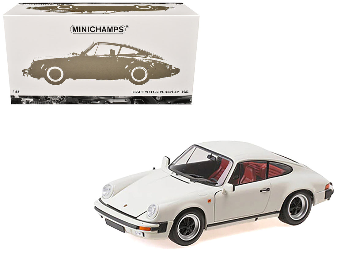 1983 Porsche 911 Carrera Coupe 3.2 White 1/18 Diecast Model Car by Minichamps-2