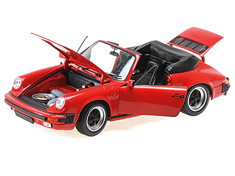 Porsche 1983 911 Carrera Cabriolet 3.2 Red 1/18 Diecast Model Car by Minichamps