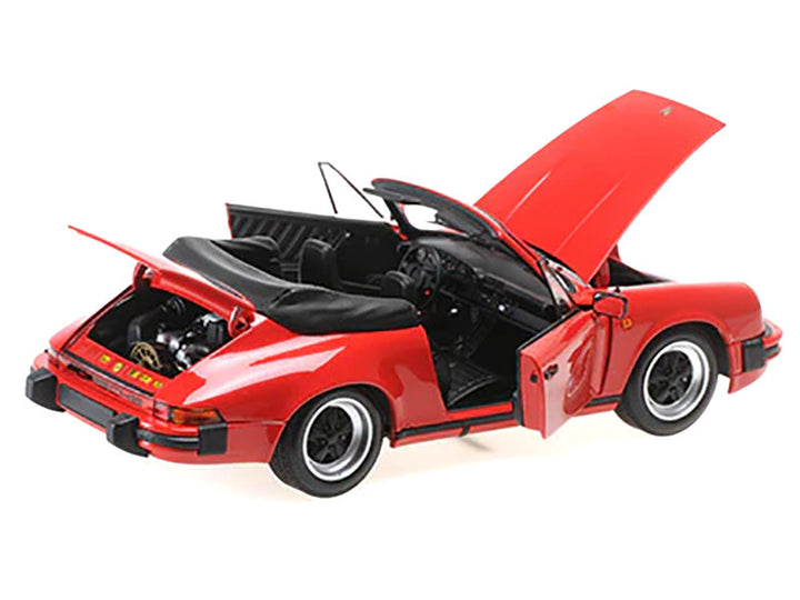 Porsche 1983 911 Carrera Cabriolet 3.2 Red 1/18 Diecast Model Car by Minichamps 2