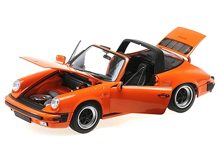 1983 Porsche 911 Carrera Targa 3.2 Orange 1/18 Diecast Model Car by Minichamps-0