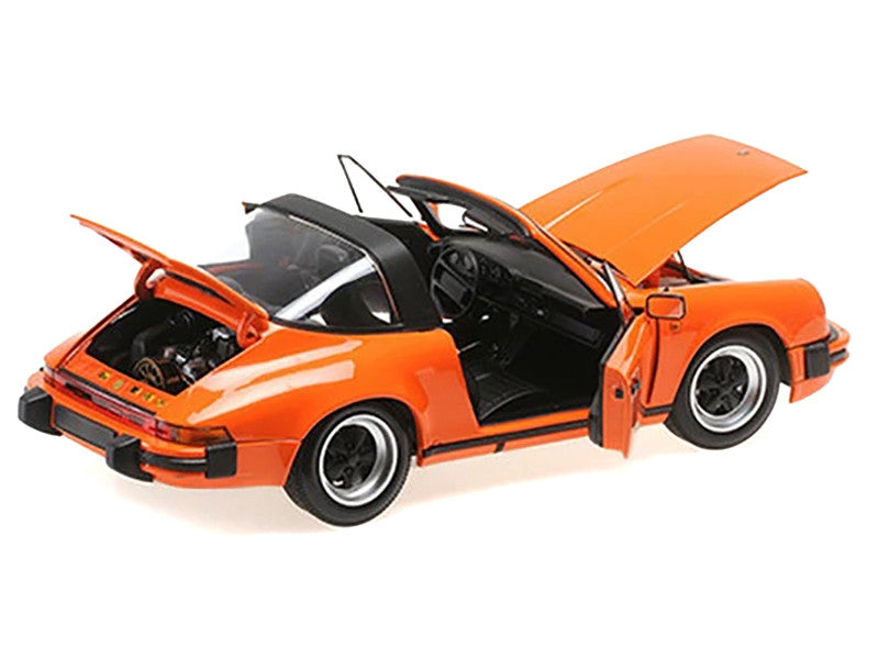 1983 Porsche 911 Carrera Targa 3.2 Orange 1/18 Diecast Model Car by Minichamps-2