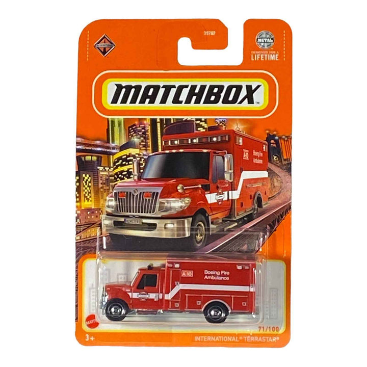 Matchbox International Terrastar - Boeing Fire Ambulance - Matchbox Series 71/100