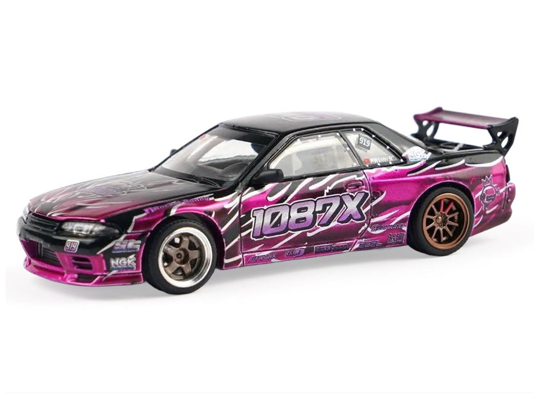 Pandem R32 "Echo Gao - 1087X" Black and Purple 1/64 Diecast Model Car by XCarToys