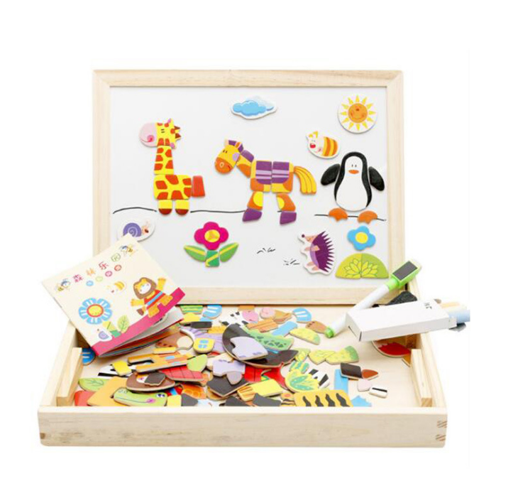Multifunctional Magnetic Kids Puzzle Drawing Board 4